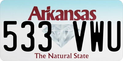 AR license plate 533VWU