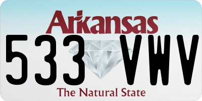 AR license plate 533VWV