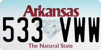 AR license plate 533VWW