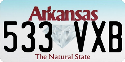 AR license plate 533VXB