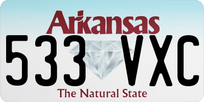 AR license plate 533VXC