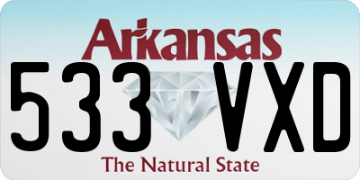 AR license plate 533VXD