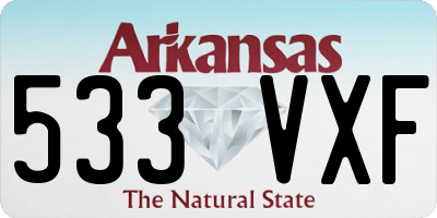 AR license plate 533VXF