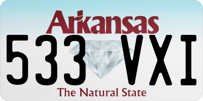 AR license plate 533VXI