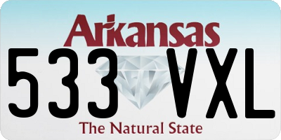 AR license plate 533VXL