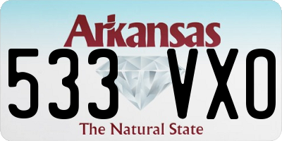 AR license plate 533VXO
