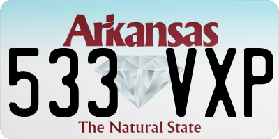 AR license plate 533VXP