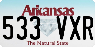 AR license plate 533VXR