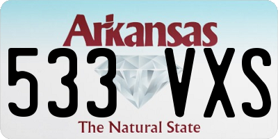 AR license plate 533VXS