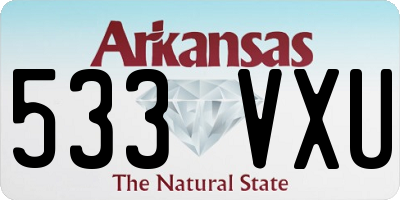 AR license plate 533VXU