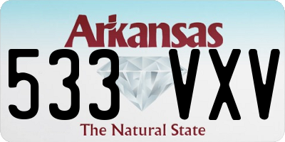 AR license plate 533VXV