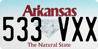 AR license plate 533VXX