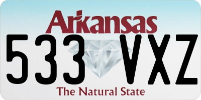 AR license plate 533VXZ