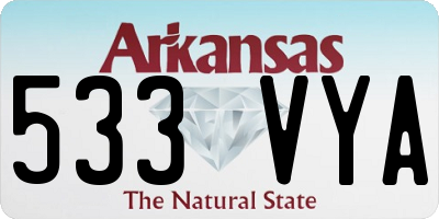 AR license plate 533VYA