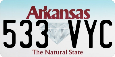 AR license plate 533VYC
