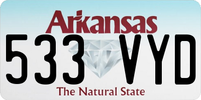 AR license plate 533VYD