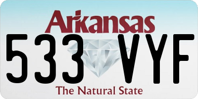 AR license plate 533VYF
