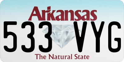 AR license plate 533VYG
