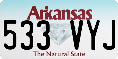 AR license plate 533VYJ