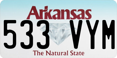 AR license plate 533VYM