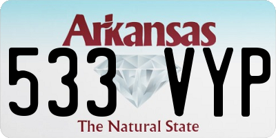 AR license plate 533VYP
