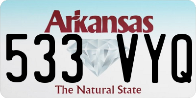 AR license plate 533VYQ