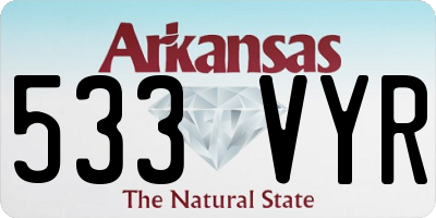 AR license plate 533VYR