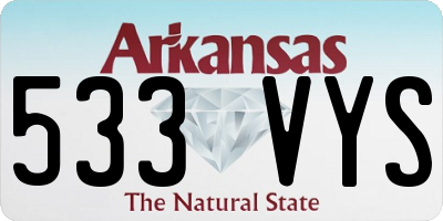 AR license plate 533VYS