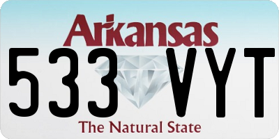 AR license plate 533VYT