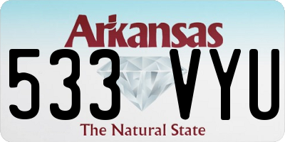 AR license plate 533VYU
