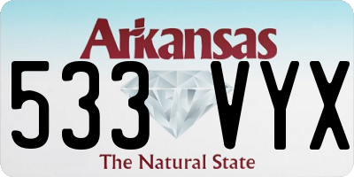 AR license plate 533VYX