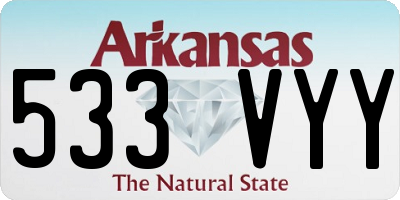 AR license plate 533VYY