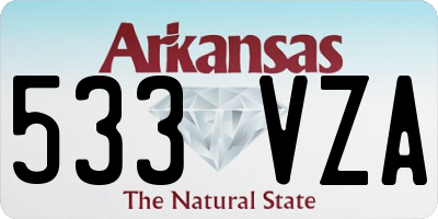 AR license plate 533VZA