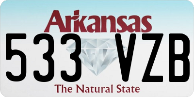 AR license plate 533VZB