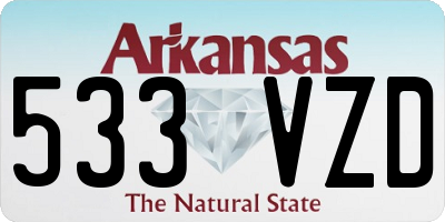 AR license plate 533VZD