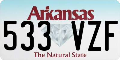 AR license plate 533VZF