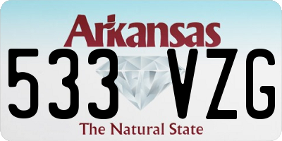 AR license plate 533VZG