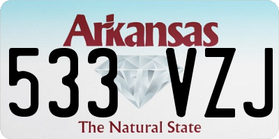 AR license plate 533VZJ