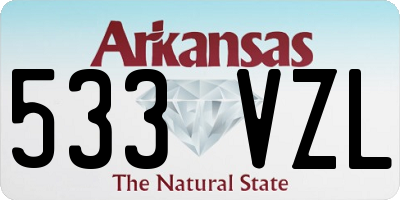 AR license plate 533VZL