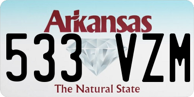 AR license plate 533VZM