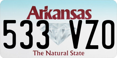 AR license plate 533VZO