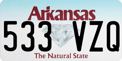 AR license plate 533VZQ