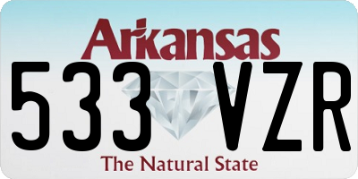 AR license plate 533VZR
