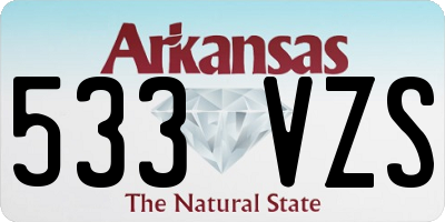 AR license plate 533VZS