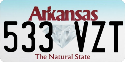 AR license plate 533VZT