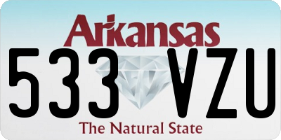 AR license plate 533VZU