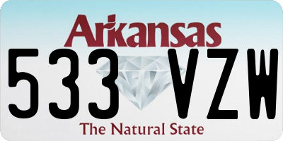 AR license plate 533VZW