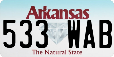 AR license plate 533WAB