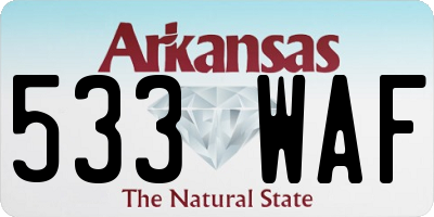 AR license plate 533WAF