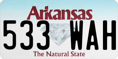 AR license plate 533WAH